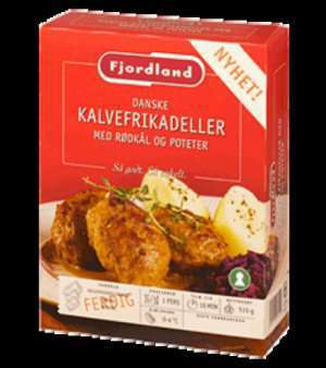 Bilde av Fjordland Danske kalvefrikadeller med rødkål og poteter.