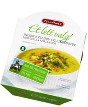 Bilde av Fjordland Indisk kylling- og linsesuppe med chili & koriander.