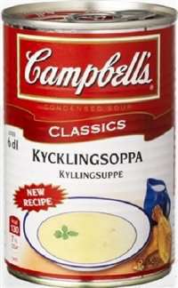 Bilde av Campbells kyllingsuppe. Bilde av Campbells kyllingsuppe.