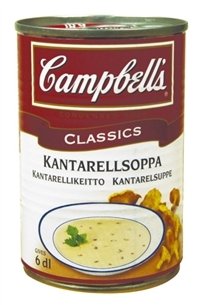 Bilde av Campbells kantarellsuppe. Bilde av Campbells kantarellsuppe.