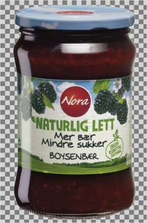 Bilde av Nora Naturlig Lett Boysenbærsyltetøy.