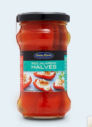 Bilde av Santa Maria Red Jalapeño Halves.