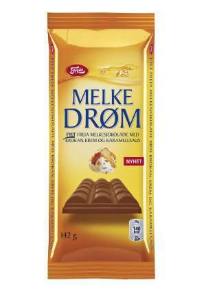 Bilde av Freia Melkedrøm med Krokan, Krem og Karamell. Bilde av Freia Melkedrøm med Krokan, Krem og Karamell.
