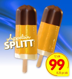 Bilde av Isbilen appelsinsplitt. Bilde av Isbilen appelsinsplitt.