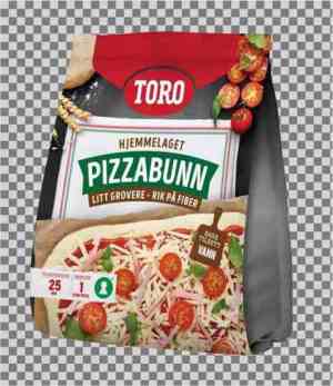 Prøv også Toro pizzabunn litt grovere.