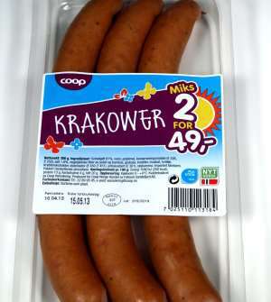 Prøv også Coop krakover pølser.