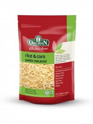 Prøv også Orgran ris og mais makaroni.