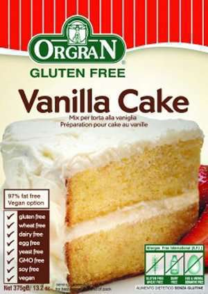 Prøv også Orgran vanilla cake mix.