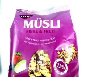 Prøv også Coop musli fibre and fruit.