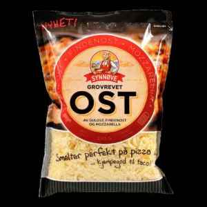 Prøv også Synnøve Grovrevet ost av Gulost, findenost og mozzarella.