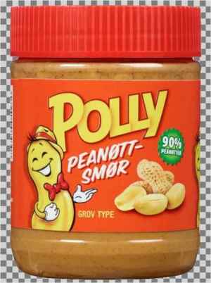 Prøv også Polly peanøttsmør.