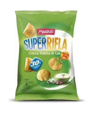 Prøv også Maarud superrifla creme fraiche og løk.