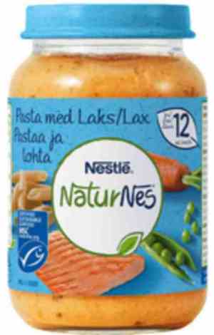Prøv også Nestlé naturnes økologisk pasta med laks 12 mnd.