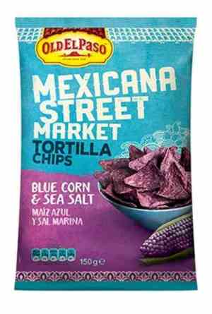 Prøv også Old El Paso Mexicana blue corn chips.