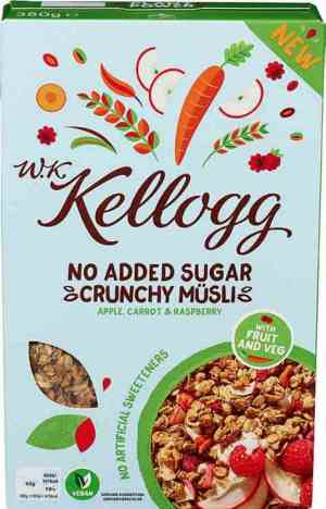 Prøv også Kelloggs wk musli apple and carot.