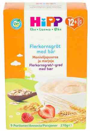 Prøv også Hipp flerkorngrøt med bær 12 mnd.