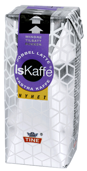 Bilde av Tine IsKaffe Dobbel latte med mindre tilsatt sukker.