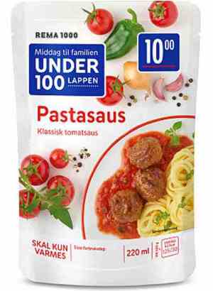 Prøv også Rema 1000 pastasaus.