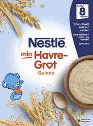 Prøv også Nestlé min havregrøt med Quinoa.