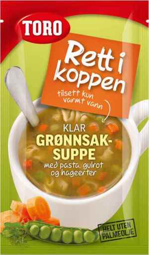 Prøv også Toro Rett i Koppen grønnsaksuppe med pasta.