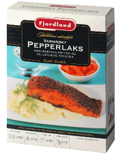 Bilde av Fjordland Varmrøkt pepperlaks med babygulrøtter og dillstuede poteter. Bilde av Fjordland Varmrøkt pepperlaks med babygulrøtter og dillstuede poteter.