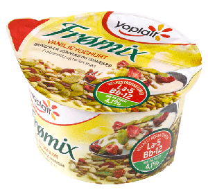 Bilde av Fjordland Yoplait Frømix Røde bær. Bilde av Fjordland Yoplait Frømix Røde bær.