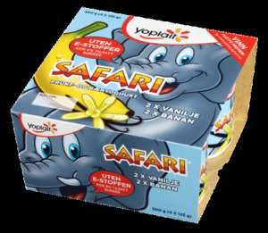 Bilde av Fjordland Yoplait Safari Elefantyoghurt 4x125g.