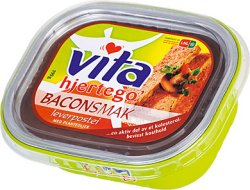 Bilde av Vita hjertego Leverpostei med baconsmak. Bilde av Vita hjertego Leverpostei med baconsmak.