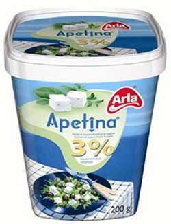 Bilde av Arla Apetina feta 3 prosent basilikum og oregano. Bilde av Arla Apetina feta 3 prosent basilikum og oregano.