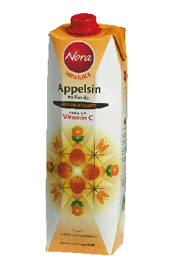 Bilde av Nora Appelsinjuice med fruktkjøtt.