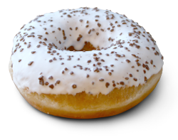 Bilde av Aunt Mabel vanilla coffee shop donut. Bilde av Aunt Mabel vanilla coffee shop donut.