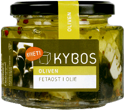 Bilde av KYBOS salatost i olje med oliven.
