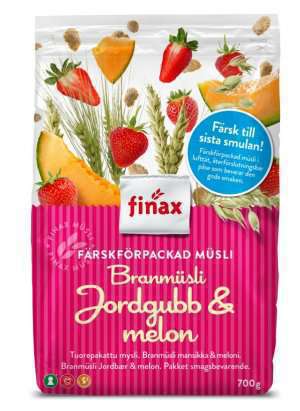 Bilde av Finax BranMusli jordgubb og melon. Bilde av Finax BranMusli jordgubb og melon.
