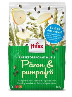 Bilde av Finax BranMüsli pære og Pumpafrø.