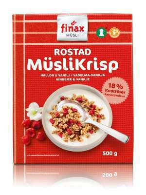 Bilde av Finax MusliKrisp Hallon & Vanilj. Bilde av Finax MusliKrisp Hallon & Vanilj.