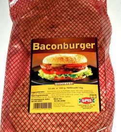Bilde av Spis frossen baconburger. Bilde av Spis frossen baconburger.