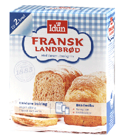 Bilde av Idun Fransk Landbrød brødmiks. Bilde av Idun Fransk Landbrød brødmiks.