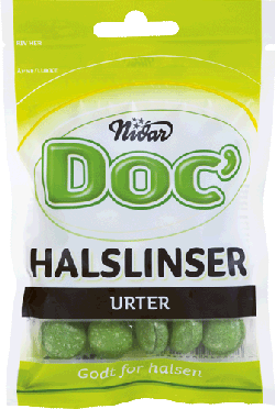 Bilde av Nidar Doc Halslinser Urter. Bilde av Nidar Doc Halslinser Urter.