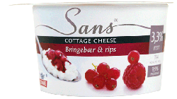 Bilde av Sans Cottage Cheese Bringebær og Rips. Bilde av Sans Cottage Cheese Bringebær og Rips.