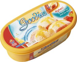 Bilde av Hennig Olsen Goodies Vaniljeis og jordbærsorbet med sitrussaus. Bilde av Hennig Olsen Goodies Vaniljeis og jordbærsorbet med sitrussaus.
