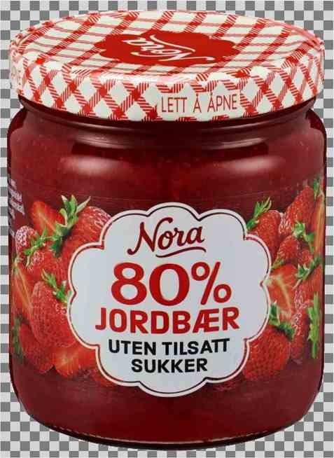 Bilde av Nora uten tilsatt sukker Jordbærsyltetøy. Bilde av Nora uten tilsatt sukker Jordbærsyltetøy.