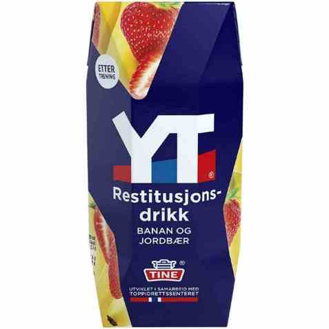 Bilde av Tine YT Restitusjonsdrikk Banan/Jordbær. Bilde av Tine YT Restitusjonsdrikk Banan/Jordbær.