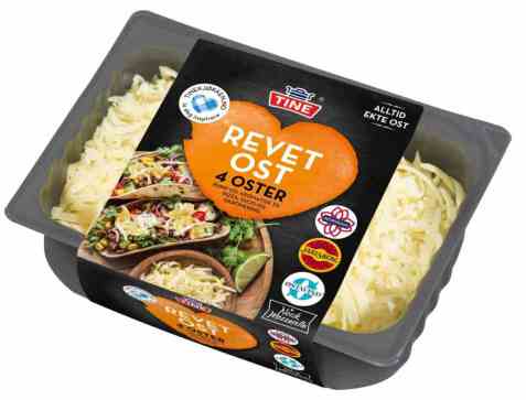 Bilde av Tine Revet ost 4 oster. Bilde av Tine Revet ost 4 oster.