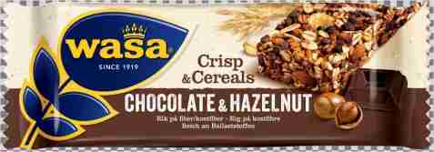 Bilde av Wasa Crisp & Cereals hasselnøtter og sjokolade. Bilde av Wasa Crisp & Cereals hasselnøtter og sjokolade.