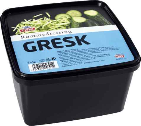 Bilde av Tine Gresk dressing. Bilde av Tine Gresk dressing.