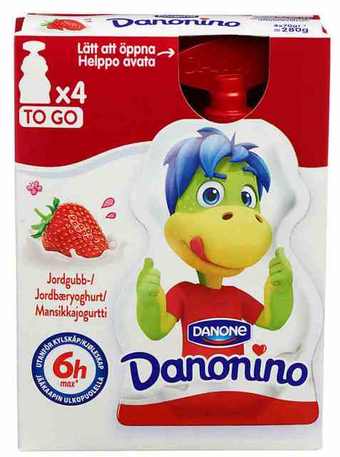 Bilde av Danonino yoghurt jordbær 4x70 gr.