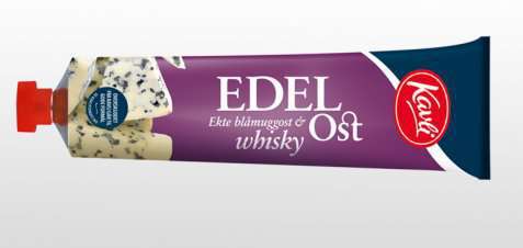Bilde av Kavli Edelost med whisky. Bilde av Kavli Edelost med whisky.