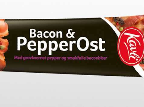 Bilde av Kavli mer smak bacon og pepperost. Bilde av Kavli mer smak bacon og pepperost.