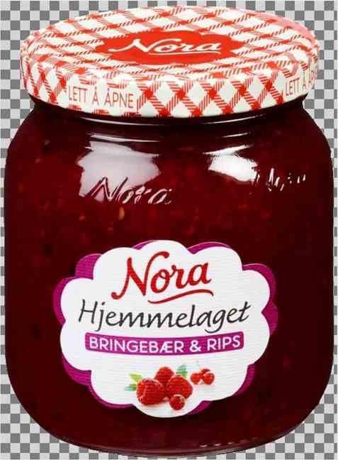 Bilde av Nora hjemmelaget bringebær og ripssyltetøy. Bilde av Nora hjemmelaget bringebær og ripssyltetøy.