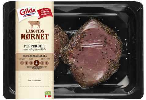 Bilde av Gilde Langtidsmørnet Pepperbiff.